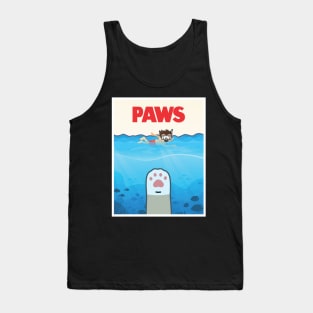 PAWS -JAWS Poster Parody Tank Top